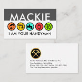 Your Name On Creative Handyman Icons Signage 名刺 (正面/裏面)
