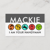 Your Name On Creative Handyman Icons Signage 名刺 (正面)