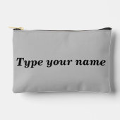 Your Name on Gray Pouch アクセサリーポーチ (正面)