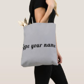 Your Name on Gray Tote Bag トートバッグ (クローズアップ)