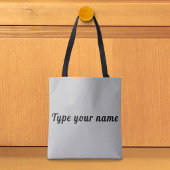 Your Name on Gray Tote Bag トートバッグ