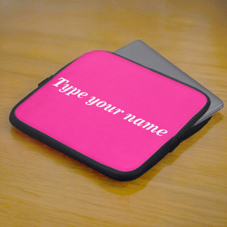 Your Name on Pink Laptop Sleeve ラップトップスリーブ