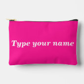 Your Name on Pink Pouch アクセサリーポーチ (正面)