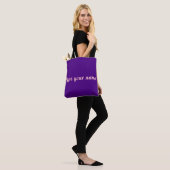 Your Name on Purple Tote Bag トートバッグ (モデル)