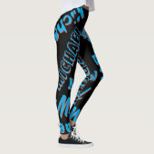 Your name pattern monogram blue red black colour レギンス (右)