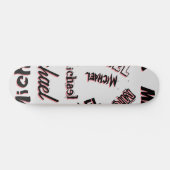 Your name pattern monogram rose colour shadow スケートボード (横)