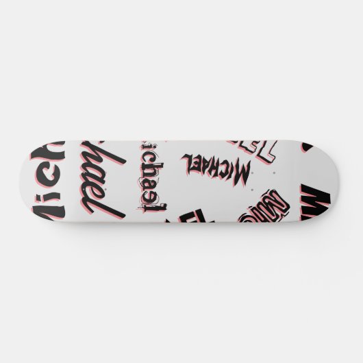 Your name pattern monogram rose colour shadow スケートボード (横)
