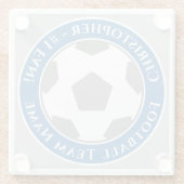 Your Name plus Football Team Name ガラスコースター (裏面)