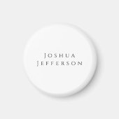 Your Name Professional Creative Plain Black White マグネット (正面)