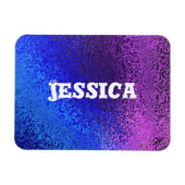 Your Name Shades of Blue & Purple マグネット (横)