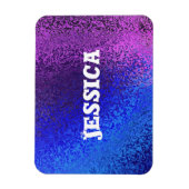 Your Name Shades of Blue & Purple マグネット (縦)