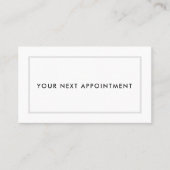 Your Next Appointment | グレー フレーム | モダン 予約カード (正面)