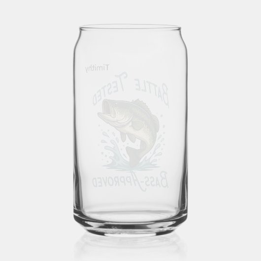 Your Next Big Catch Fishing Illustration ガラス缶 (正面)