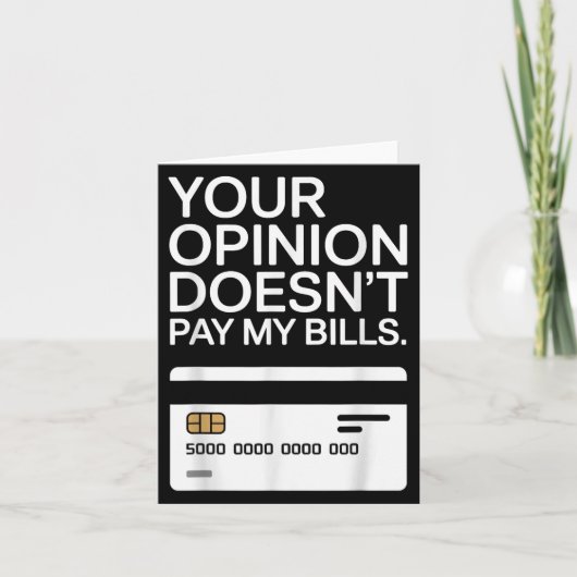 Your Onion Doesn't Pay My Bills Success Hustle Mot カード (正面)