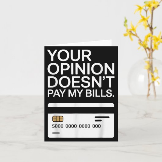 Your Onion Doesn't Pay My Bills Success Hustle Mot カード (黄色い花)