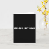 Your Only Limit Is You Insrational Motivational Sl カード (黄色い花)
