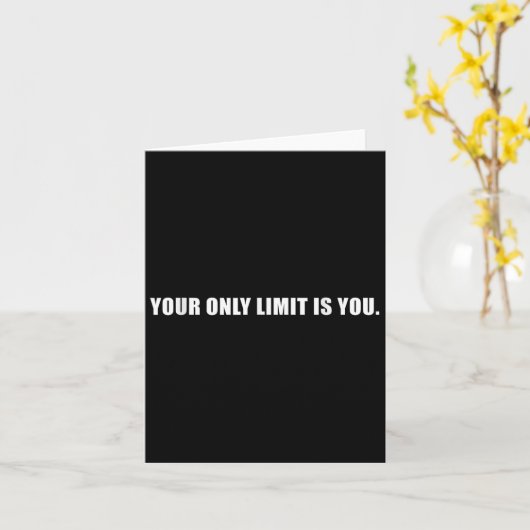 Your Only Limit Is You Insrational Motivational Sl カード (黄色い花)