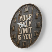 Your Only Limit Is You Self Improvement ラージ壁時計 (傾斜)