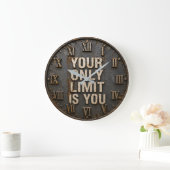 Your Only Limit Is You Self Improvement ラージ壁時計 (ホーム)