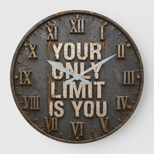 Your Only Limit Is You Self Improvement ラージ壁時計 (正面)