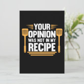 Your Opinion Not In Recipe Cook Chef Cooking サンキューカード (スタンド正面)