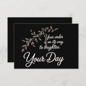 Your Order is On Its Way Flat Thank You Card サンキューカード (正面/裏面)