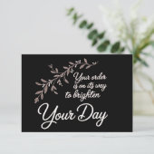 Your Order is On Its Way Flat Thank You Card サンキューカード (スタンド正面)