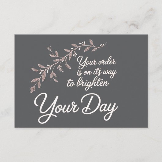 Your Order is On Its Way Flat Thank You Card サンキューカード (正面)