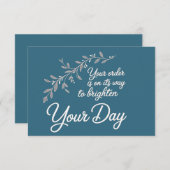 Your Order is On Its Way Thank You Card サンキューカード (正面/裏面)