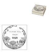 Your Own モダン & Chic Thank You名前をカスタムする ラバースタンプ (押印)