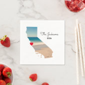 Your Own California Vacation Photo スタンダードカクテルナプキン (インサイチュ)