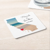 Your Own California Wedding Photo スクエアペーパーコースター (アングル)