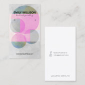 Your Own Custom Artistic Watercolo Earring Display 名刺 (正面/裏面)