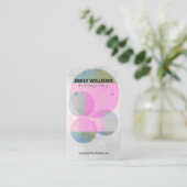 Your Own Custom Artistic Watercolo Earring Display 名刺 (スタンド正面)