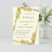 Your Own Design Art Framed Gold Wedding Invitation (スタンド正面)