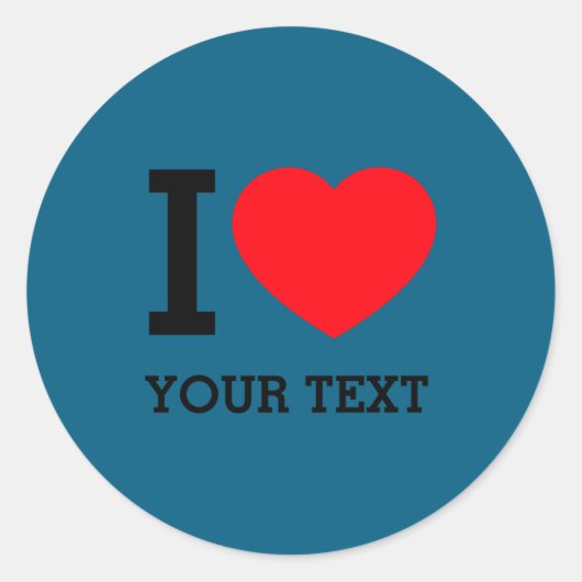 Your Own Funny I Love Baby  ラウンドシール (正面)