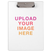 Your Own Image Logo White クリップボード (正面)