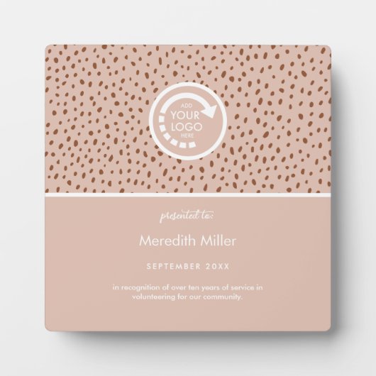 YOUR OWN LOGO Beige & Boho Brown フォトプラーク (正面)