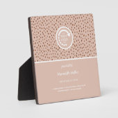 YOUR OWN LOGO Beige & Boho Brown フォトプラーク (正面)