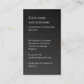 Your own photo Jazzミュージシャン名刺 名刺 (裏面)