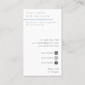 Your own photo Jazzミュージシャン名刺 名刺 (裏面)