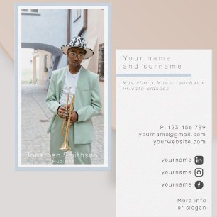 Your own photo Jazzミュージシャン名刺 名刺