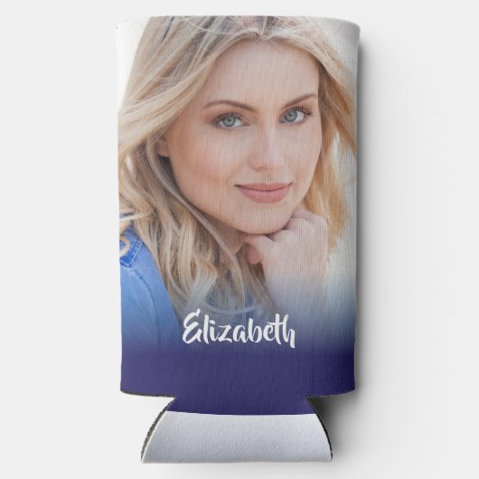 Your Own Photo Monogramの卒業 スリム缶クーラー (裏面)