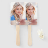 Your Own Photo Monogram エレガント Gradation ハンドファン (正面&裏面)