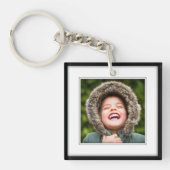 Your Own Square 2 Photo Framed Black Shadow Inlay キーホルダー (正面)