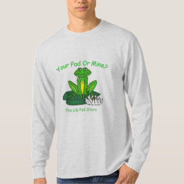 Your Pad or Mine - メンズライトグレー長袖 Tシャツ