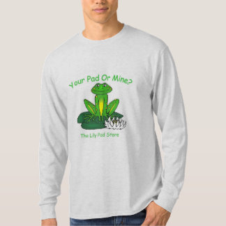 Your Pad or Mine - メンズライトグレー長袖 Tシャツ