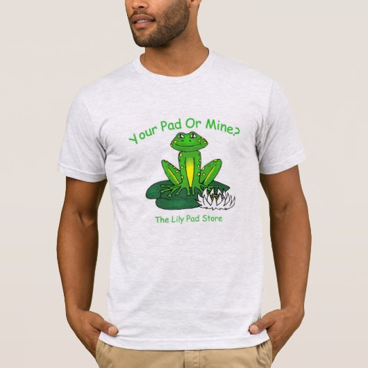 Your Pad or Mine - メンズライトグレー Tシャツ (正面)