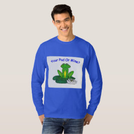 Your Pad or Mine - メンズロイヤルブルーロングスリーブ Tシャツ
