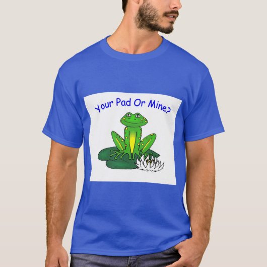 Your Pad or Mine - メンズロイヤルブルー Tシャツ (正面)